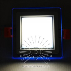 LED панель Сияние Lemanso 9W 720Lm 4500K + синий 85-265V / LM1039 квадрат + стекло