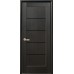  Дверное полотно Ностра Мира ПВХ DeLuxe с черным стеклом